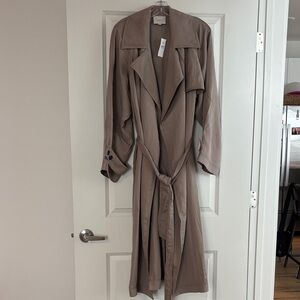 NWT LOFT Neutral Taupe Trenchcoat
